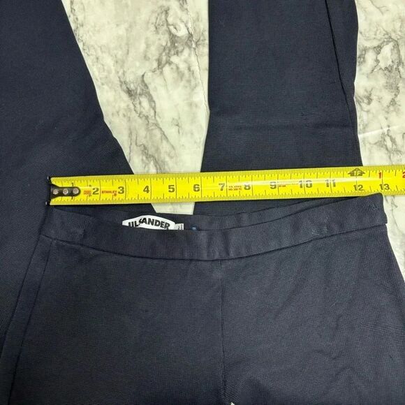 JIL SANDER Made in a Italy Viscose Blend Navy Blue skinny  trouser pants 34 / 4 - Picture 5 of 9